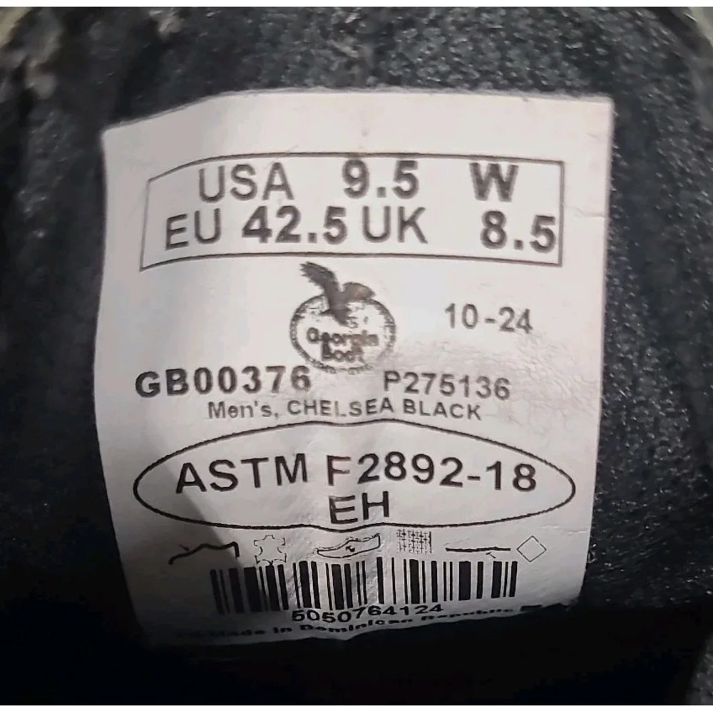 Georgia Giant Revamp Waterproof Work Chelsea Work Boot GB00376 Men's 9.5 W